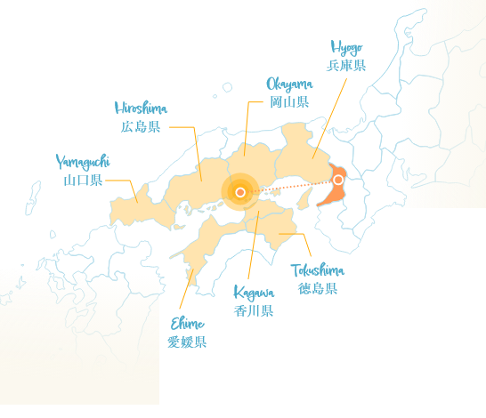 chugoku/shikoku map