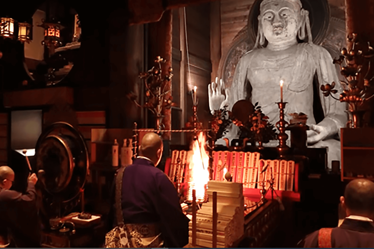 Night Goma Buddhist memorial service at Japan's first apotropaic magic site