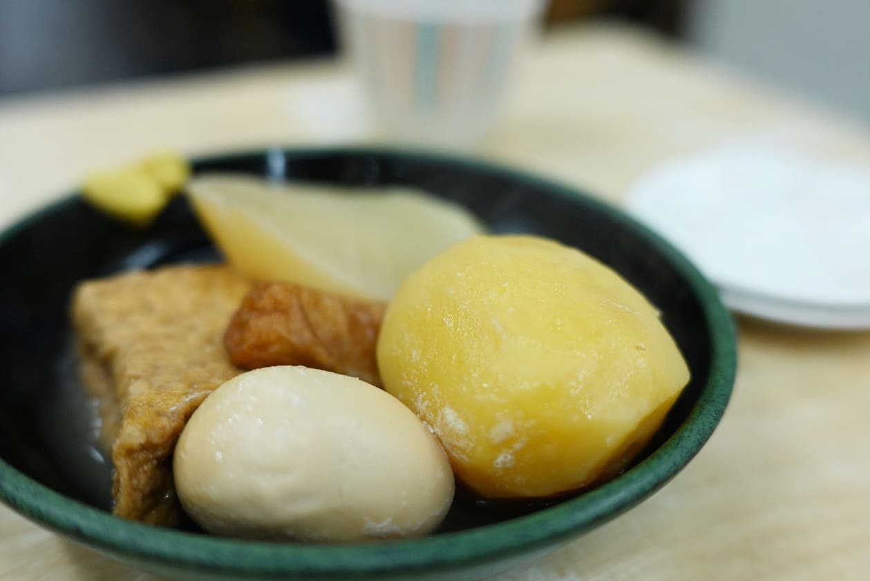 The oden's potatoes, egg, chikuwa, and Japanese daikon absorbed the dashi broth, making each bite juicy and satisfying.