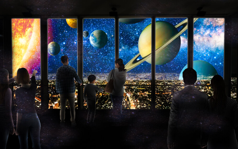 ハルカス300(展望台) イマーシブプロジェクションマッピング 「もしも