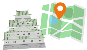 現在地から探す？大阪の観光スポットから探す？