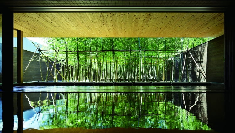 حمام داخلي بمياه الينابيع الساخنة